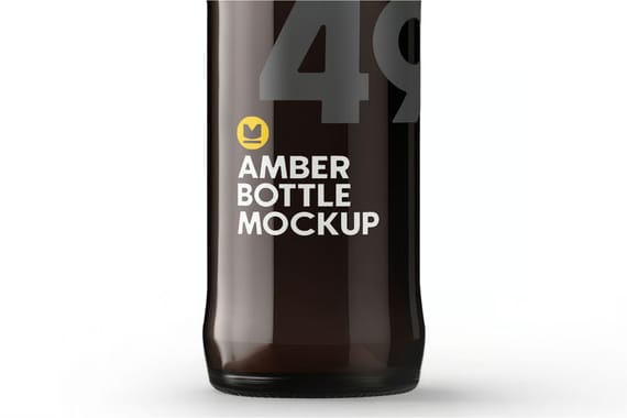 Amber Juice Glass PSD Mockup