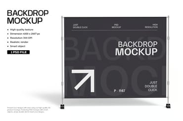 Backdrop Banner Stand Mockup