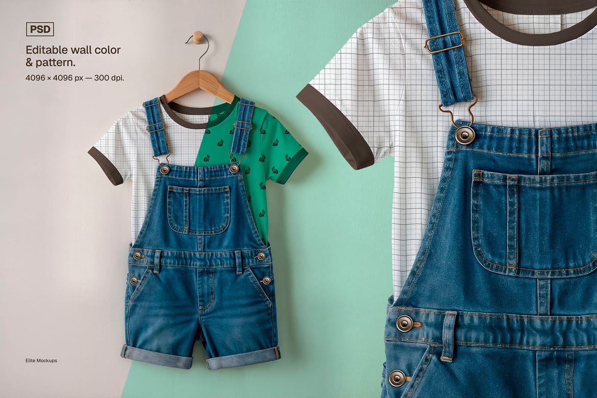 Baby Apparel Mockup Bundle – 4 PSD Files