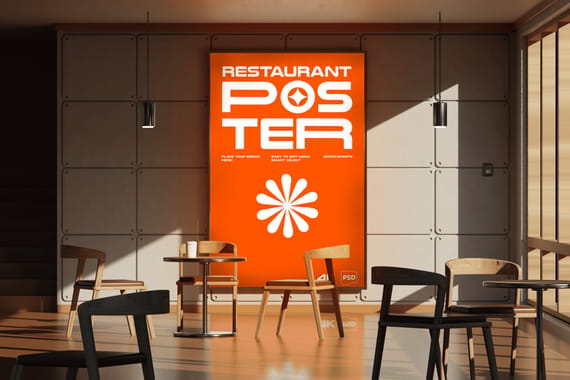 Restaurant Poster Mockup