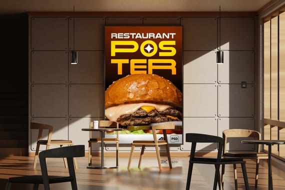 Restaurant Poster Mockup