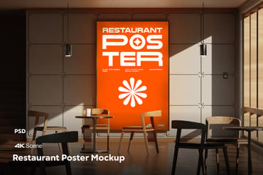 Restaurant Poster Mockup