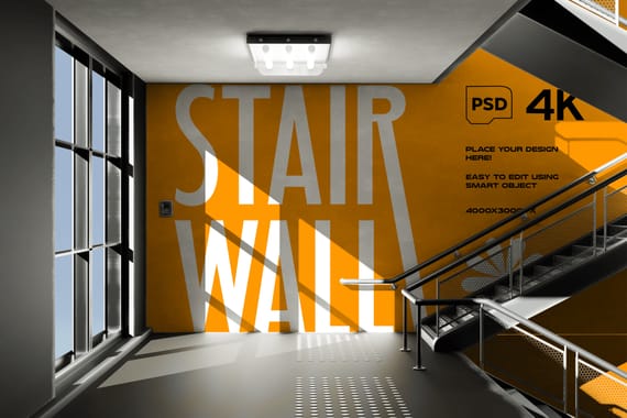 Stair Wall Mockup