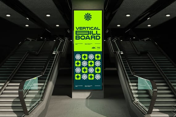 Vertical Billboard Mockup