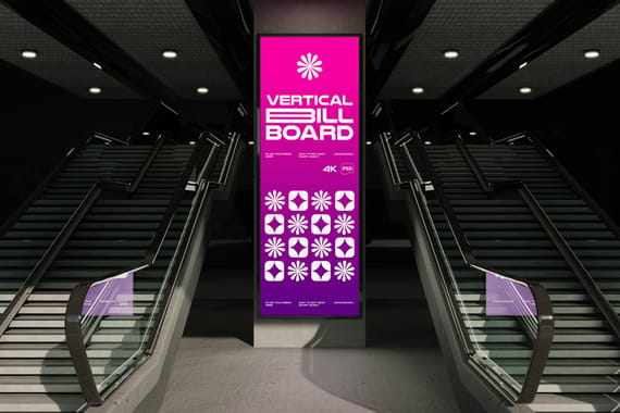 Vertical Billboard Mockup