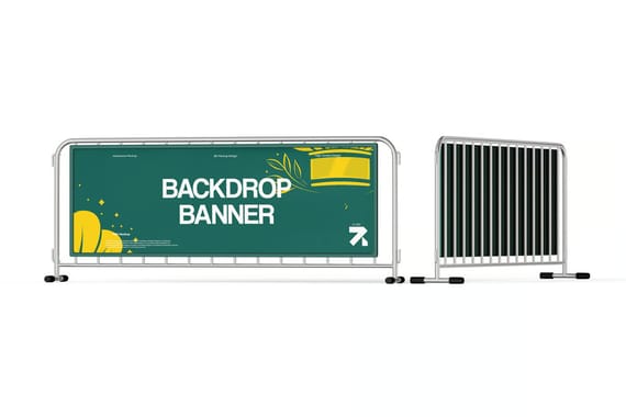 Barrier Banner Mockup Set