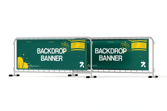 Barrier Banner Mockup Set
