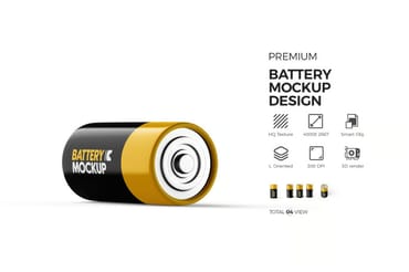 Battery PSD Mockup Product Display