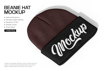 Beanie Hat Mockup