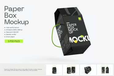 Box With Handle Mockup