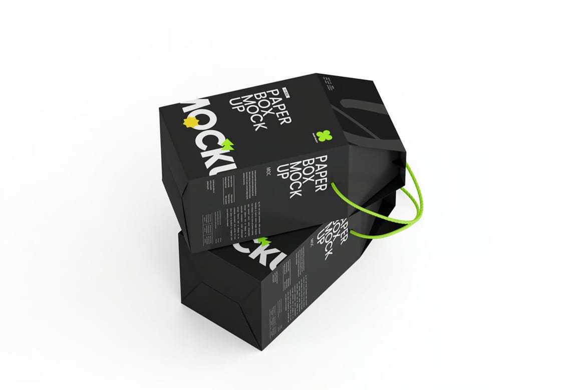 Box With Handle Mockup
