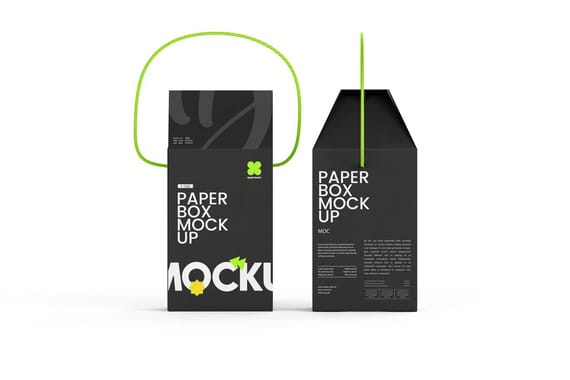 Box With Handle Mockup