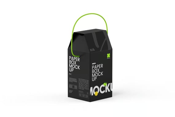 Box With Handle Mockup
