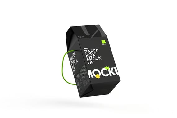 Box With Handle Mockup