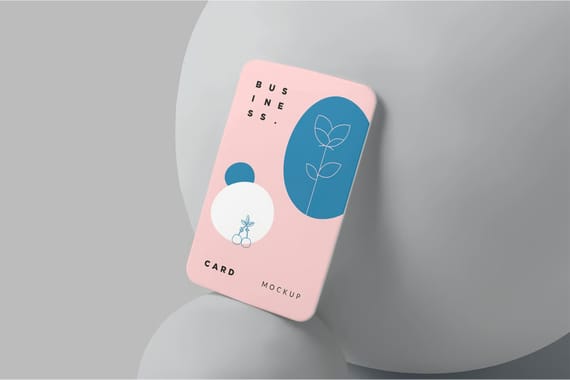 2.2x3.3 EU Size Name Card Mockups