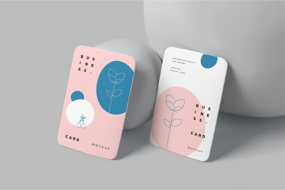 2.2x3.3 EU Size Name Card Mockups