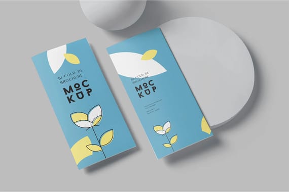2 Fold DL Size Brochure Mockups