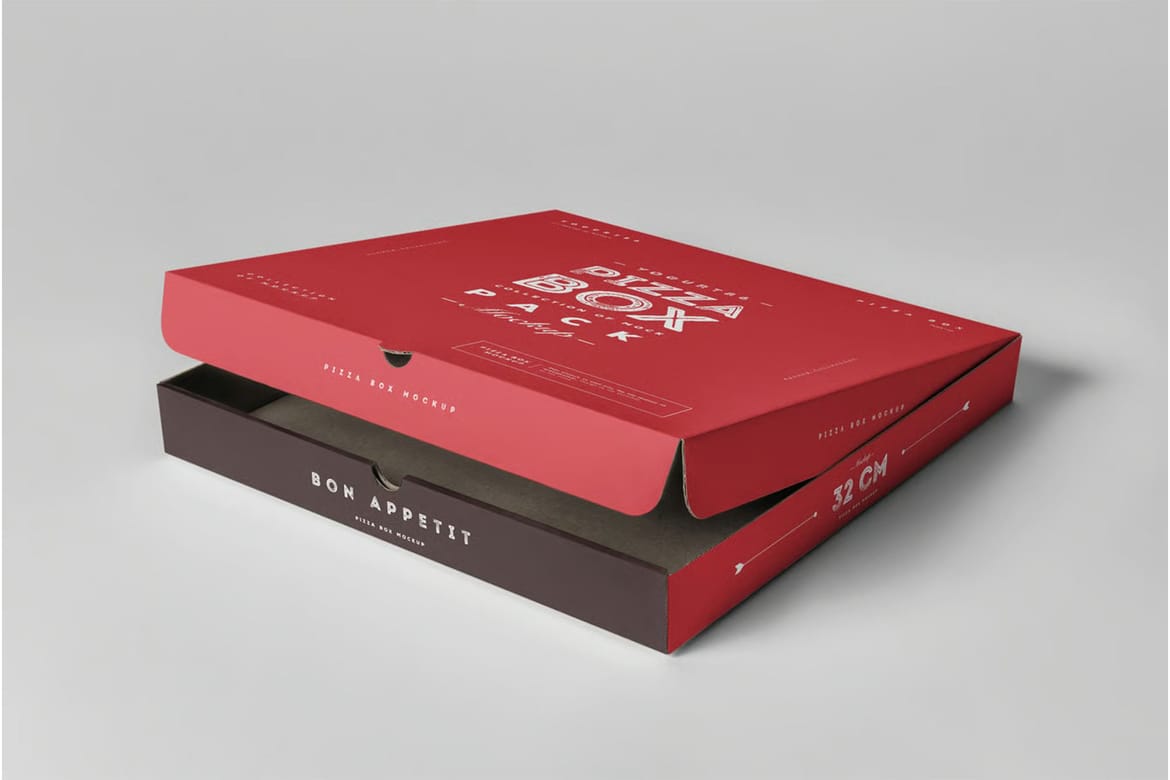 32 Pizza Box Mock-up