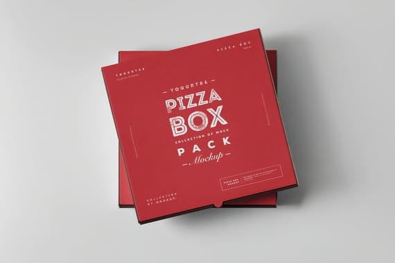 32 Pizza Box Mock-up