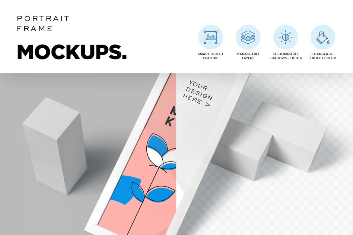 3 x 1 Frame Mockups