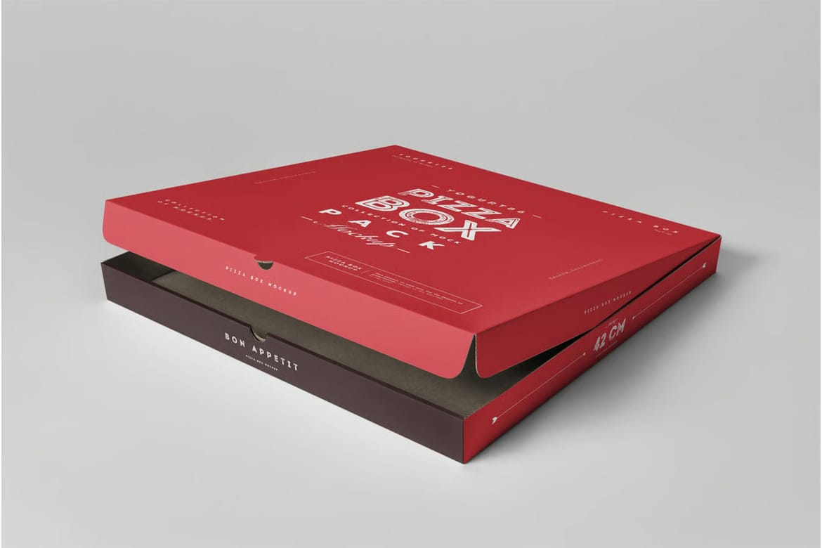 42 Pizza Box Mock-up