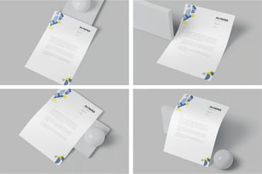 4 A4 Size Paper Mock Ups