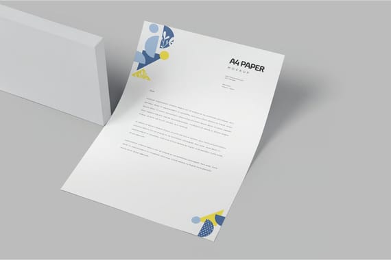 4 A4 Size Paper Mock Ups