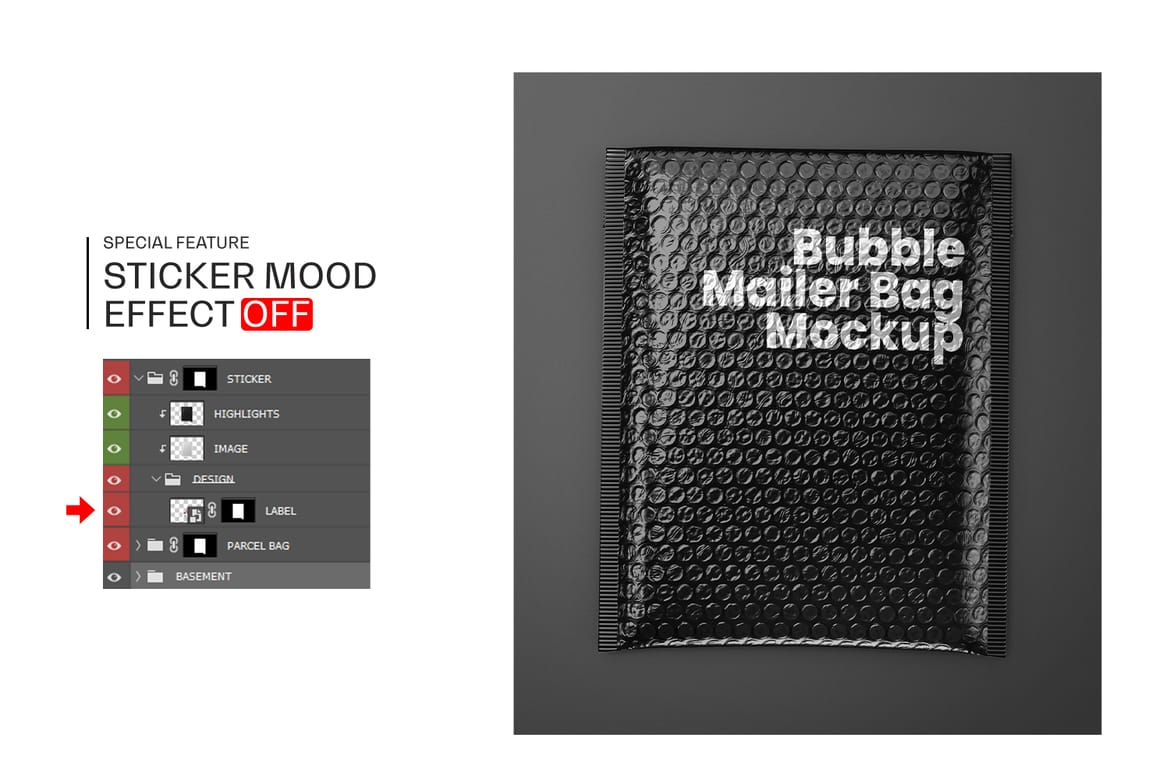 Bubble Mailer Bag Mockup