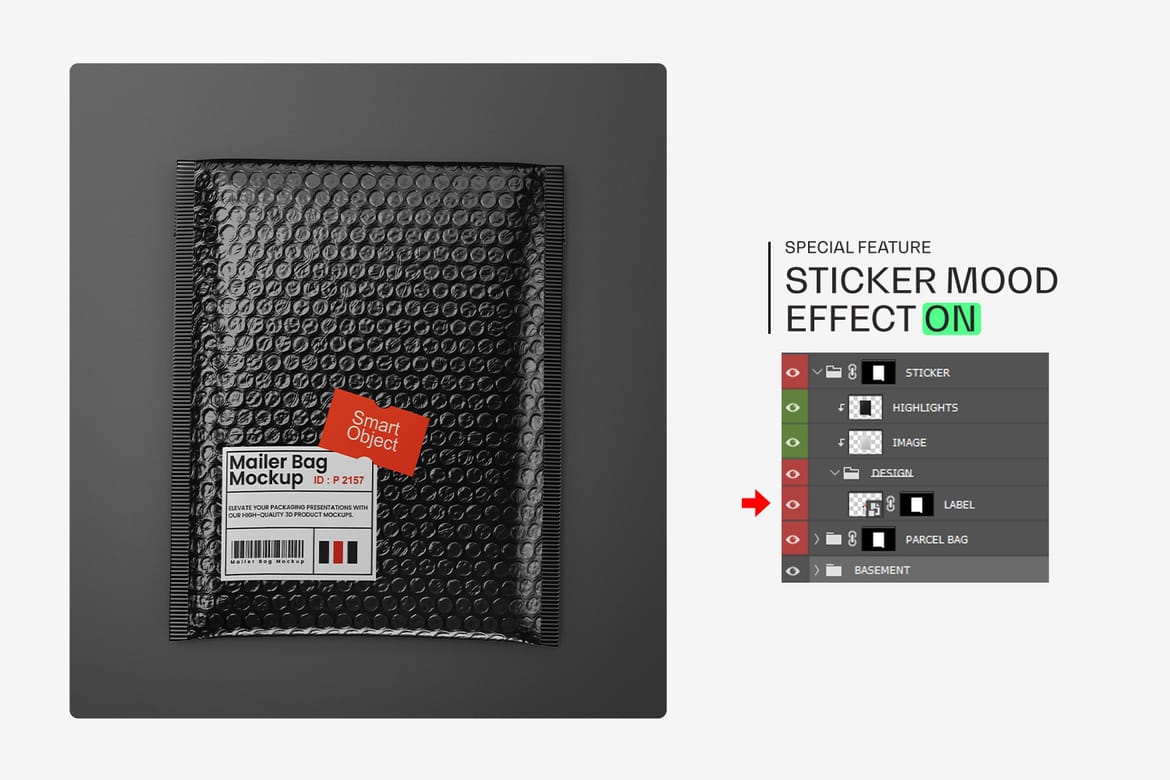 Bubble Mailer Bag Mockup