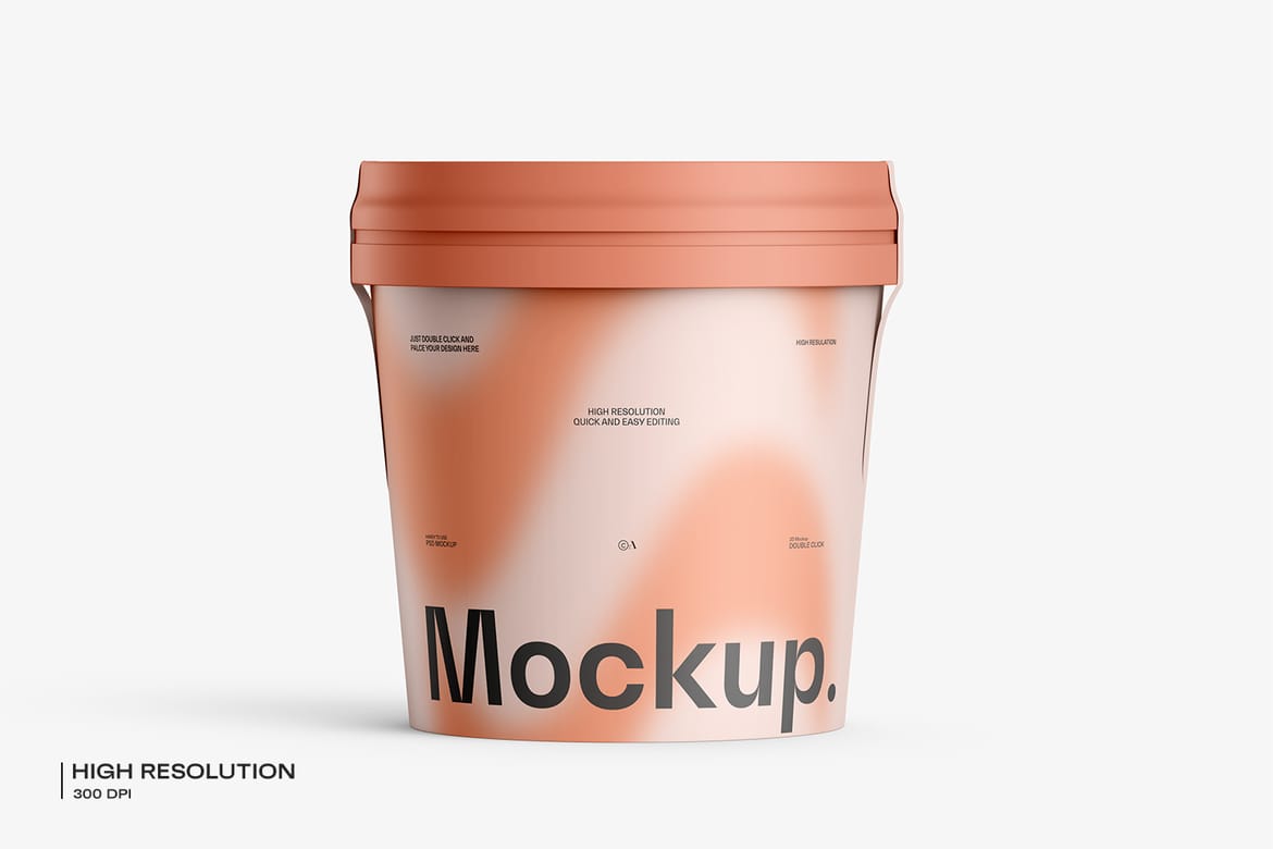 Ice Cream Cup Packaging Mockup