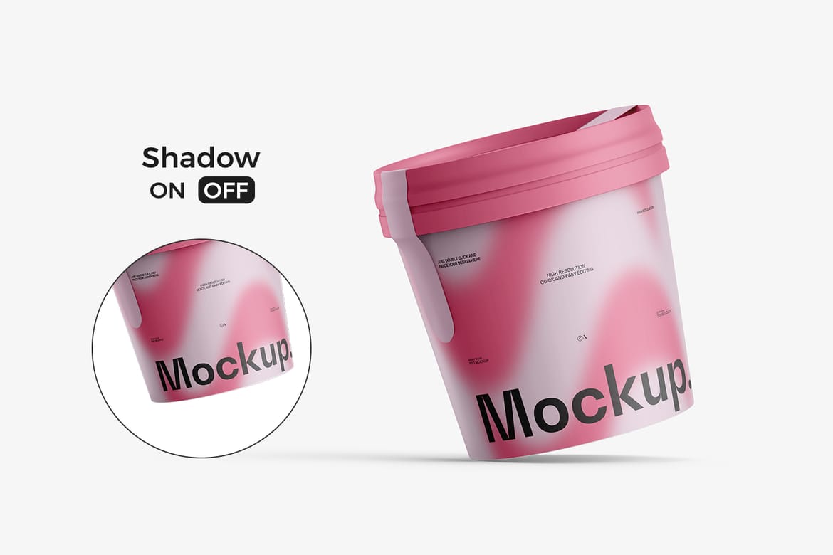 Ice Cream Cup Packaging Mockup