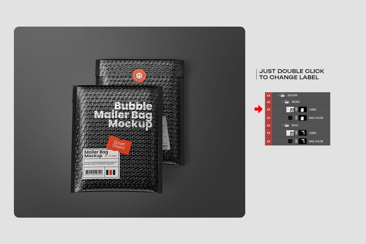Bubble Mailer Bag Mockup
