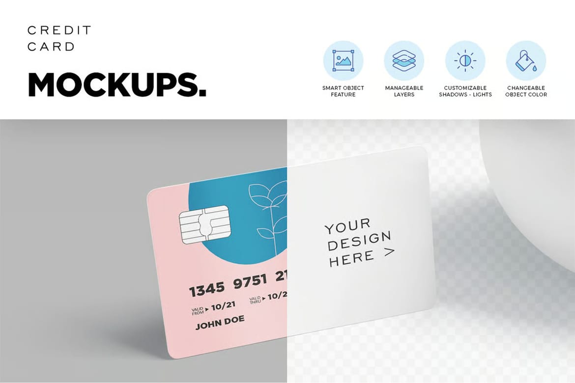 4 Credit Card Mockups