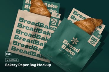 Bakery Paper Bag Mockup