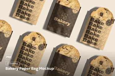 Bakery Paper Bag Mockup
