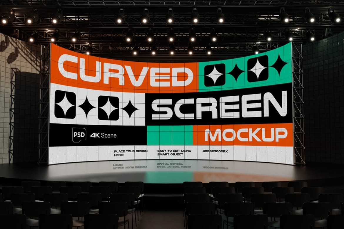 Curved Screen Mockup