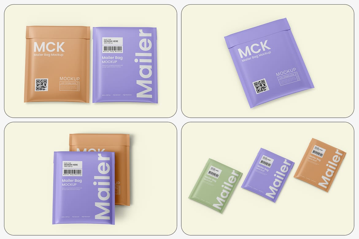 Mailer Bag Packaging Mockup