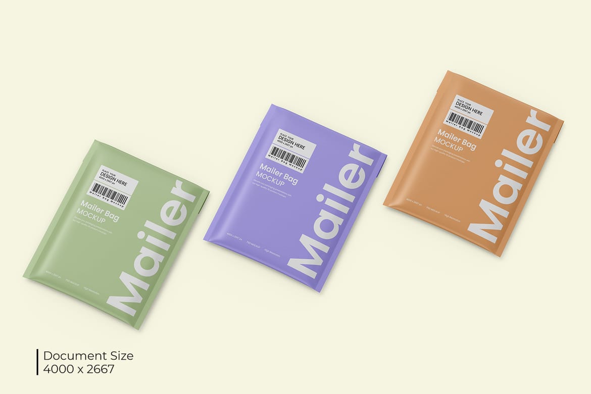 Mailer Bag Packaging Mockup