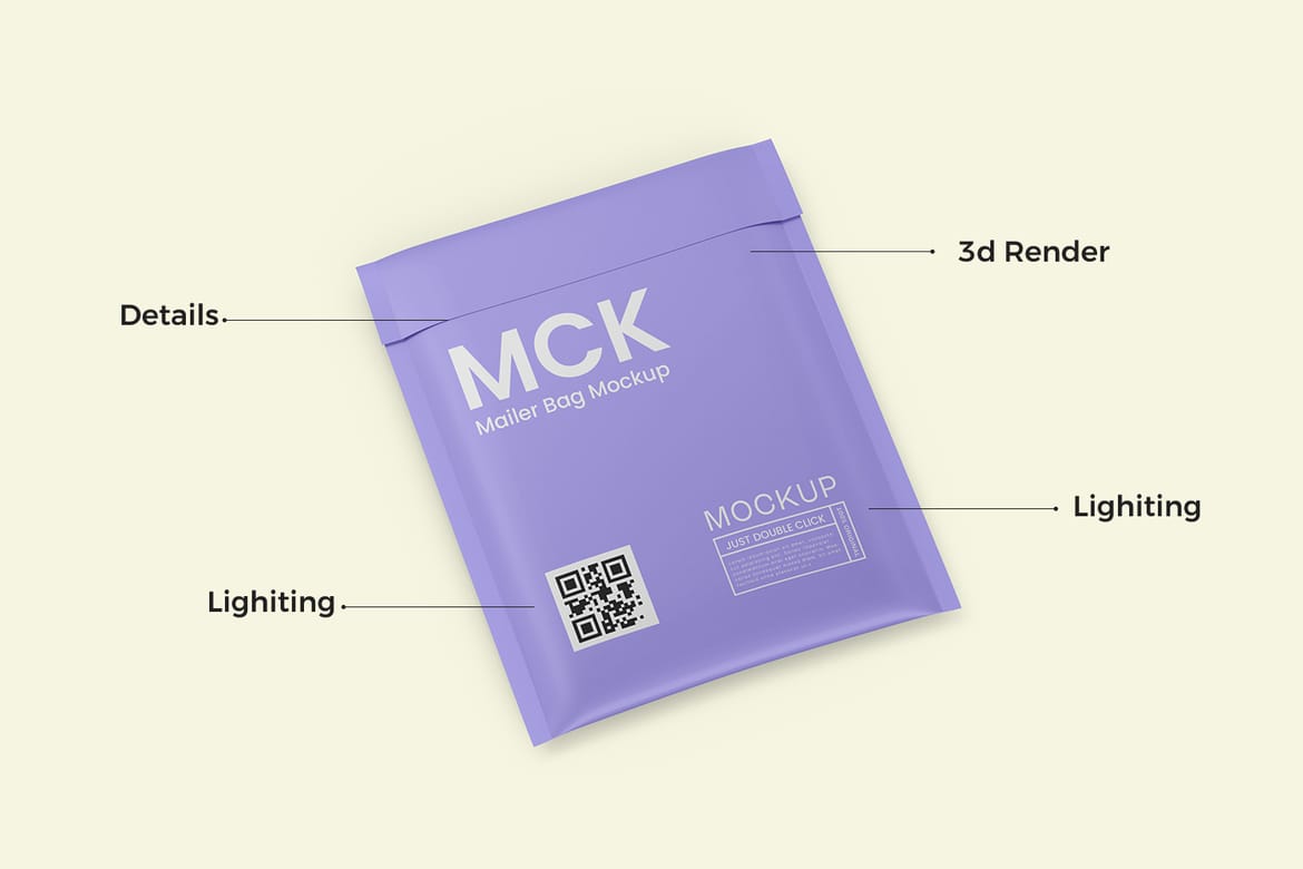 Mailer Bag Packaging Mockup