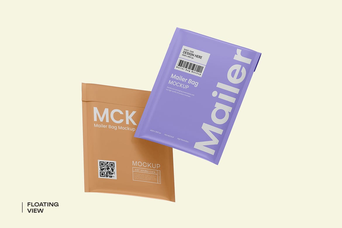 Mailer Bag Packaging Mockup