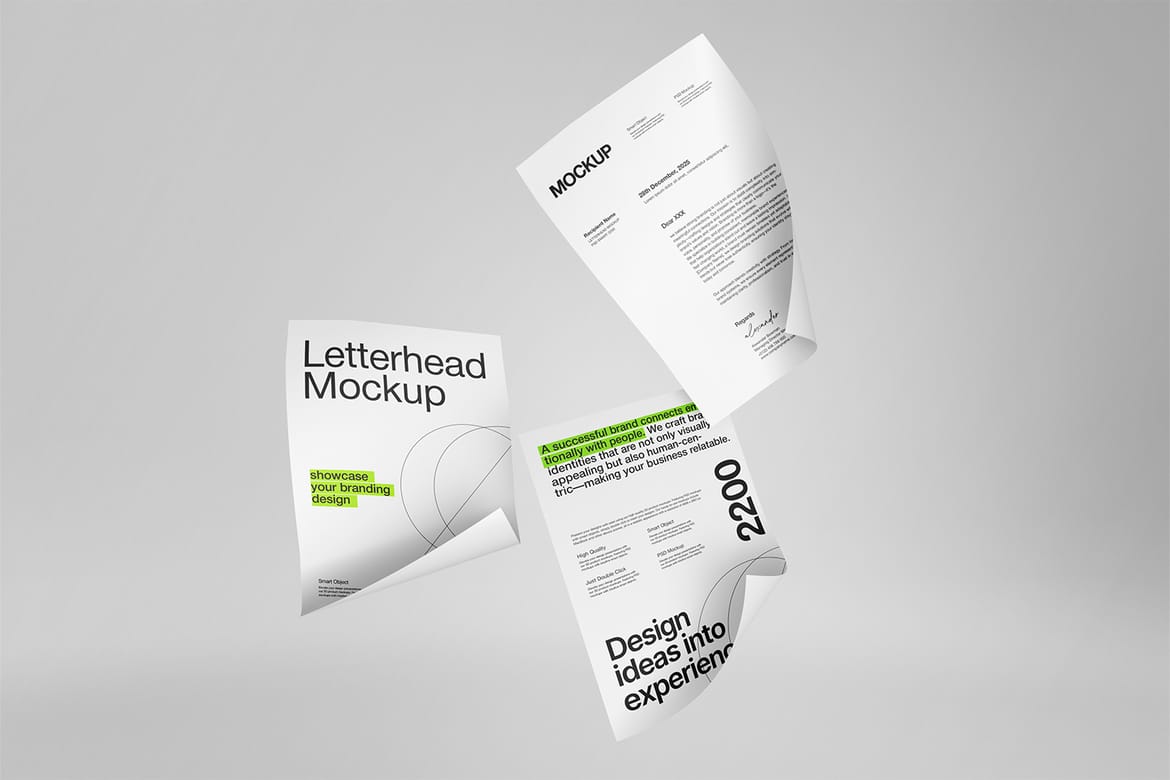 A4 Letterhead Branding Mockup