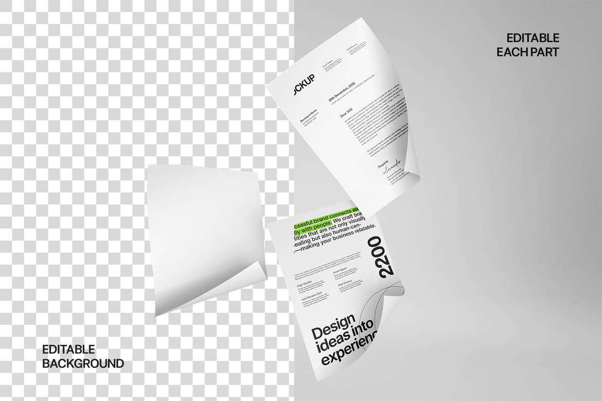 A4 Letterhead Branding Mockup