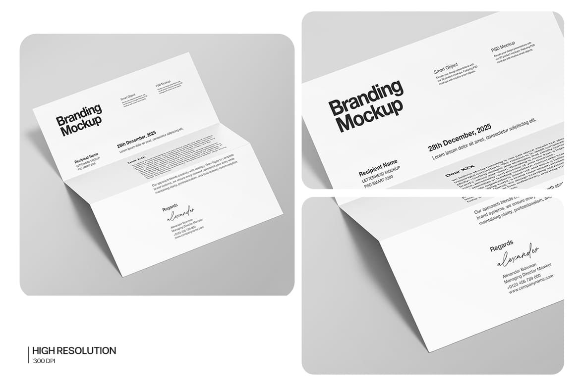 A4 Letterhead Branding Mockup