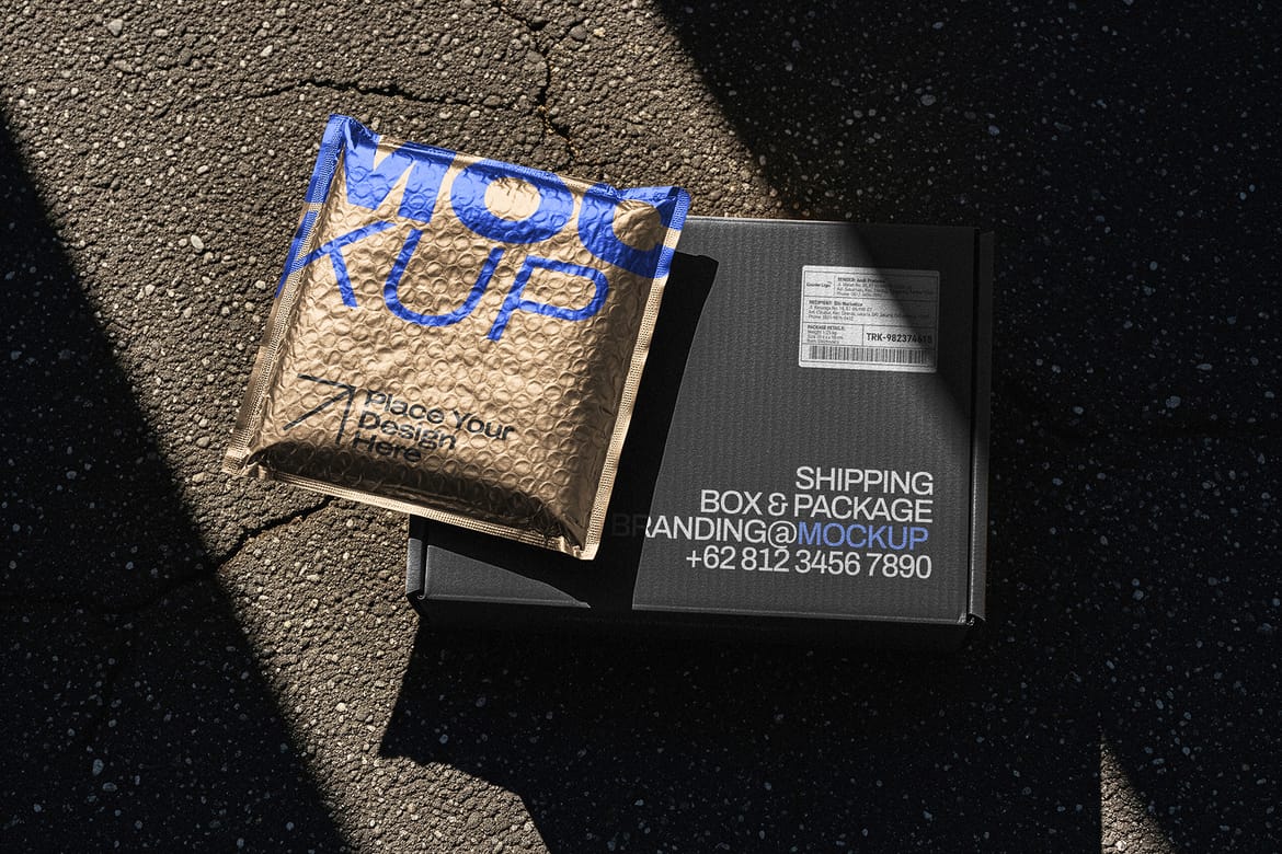 Shipping Box and Package Mockup