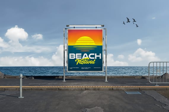 Beach Poster Mockup