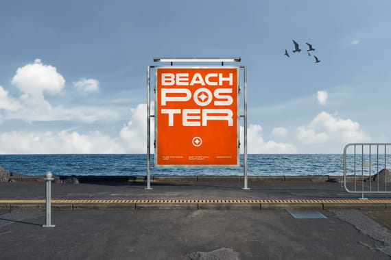 Beach Poster Mockup