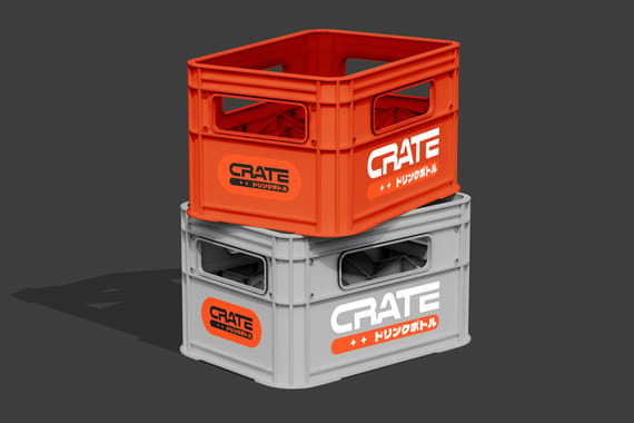 Bottle Crate Mockup