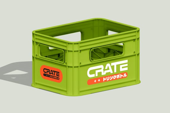 Bottle Crate Mockup