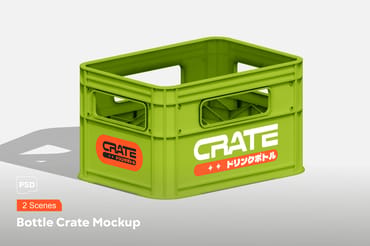 Bottle Crate Mockup