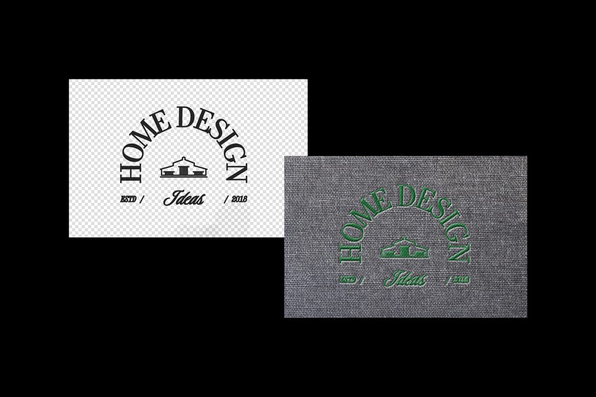 Realistic Embroidery Logo Mockup
